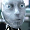 A close up of an AI humanoid robot